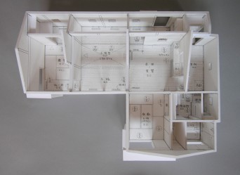 木組みの家「佐倉の平屋」模型